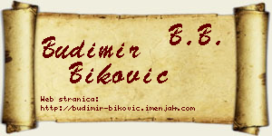 Budimir Biković vizit kartica
